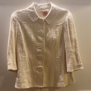 Tory Burch cream blazer jacket